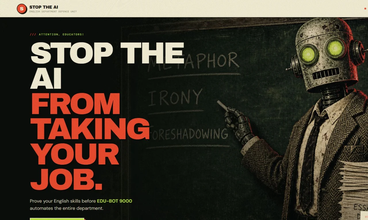 Screenshot of Stop the AI From Taking Your Job