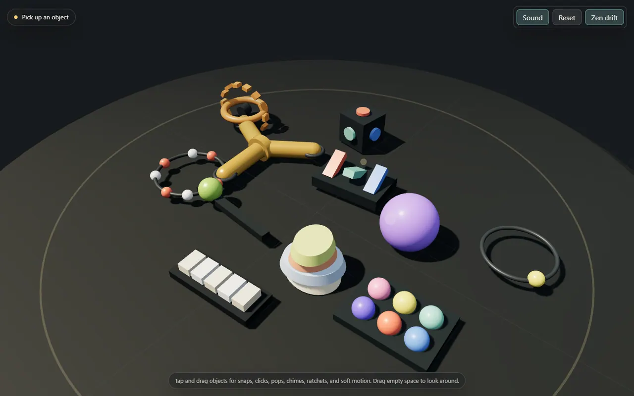 Screenshot of the Basic Simple Objects app